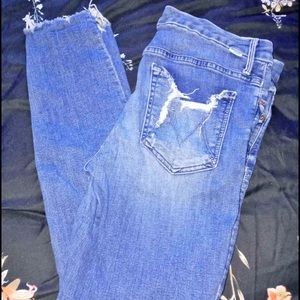 Mother- size 30 high waisted ankle fray: $238 retail